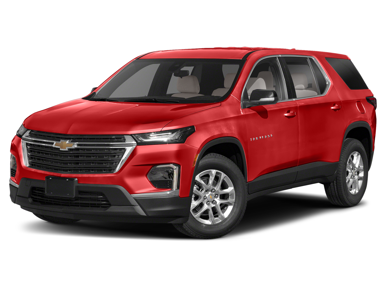 2023 Chevrolet Traverse LT 1LT in Radiant Red Tintcoat — front three-quarter view
