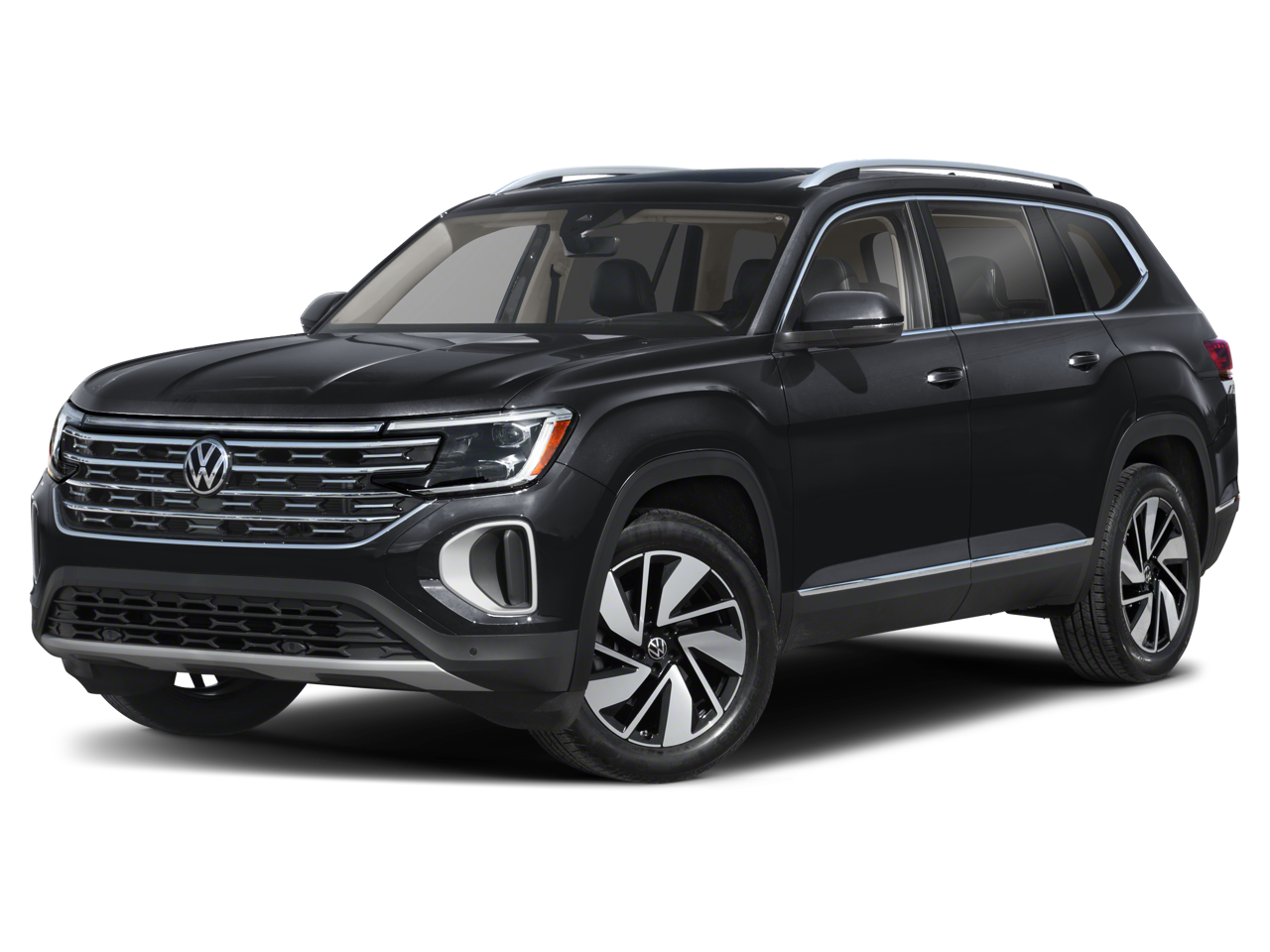 2024 Volkswagen Atlas 2.0T SEL in Silver — front three-quarter view