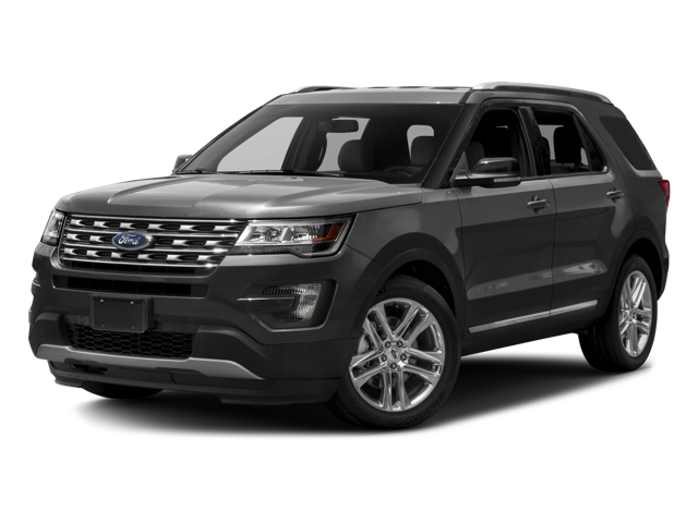 2016 Ford Explorer XLT in Ingot Silver — front three-quarter view