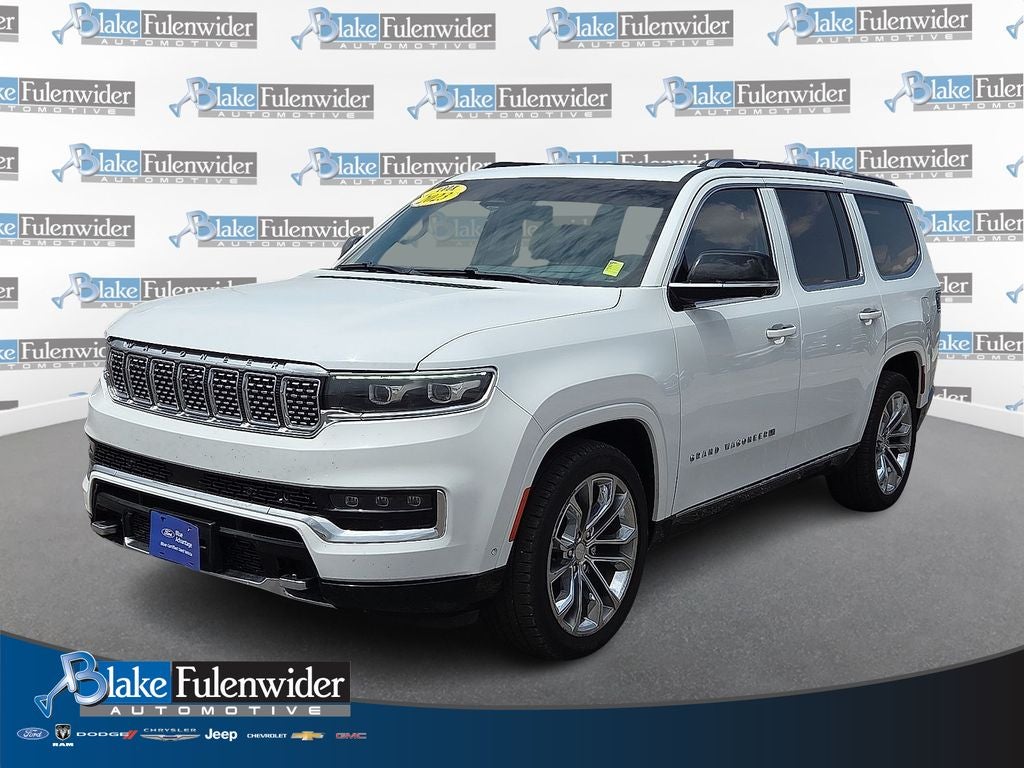 2023 Jeep Grand Wagoneer Series II in Bright White Clearcoat — front three-quarter view