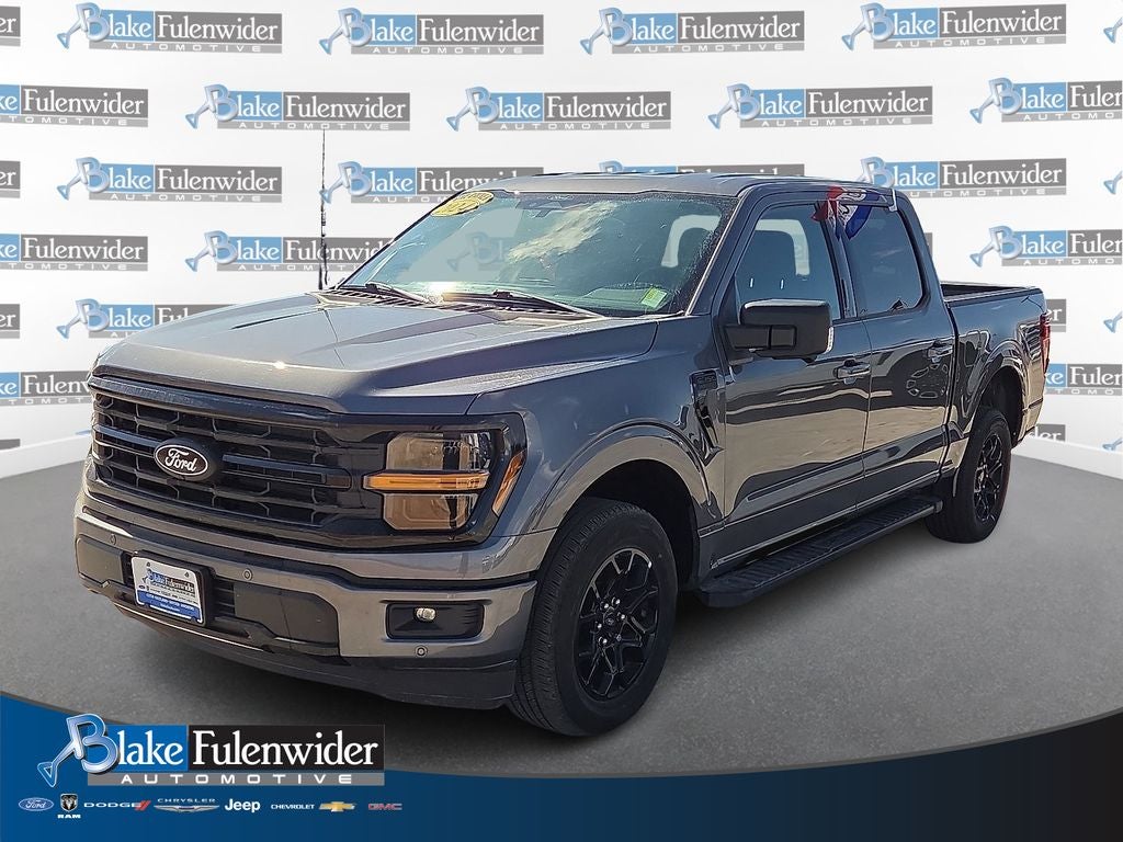 2024 Ford F-150 XLT in Gray Metallic — front three-quarter view