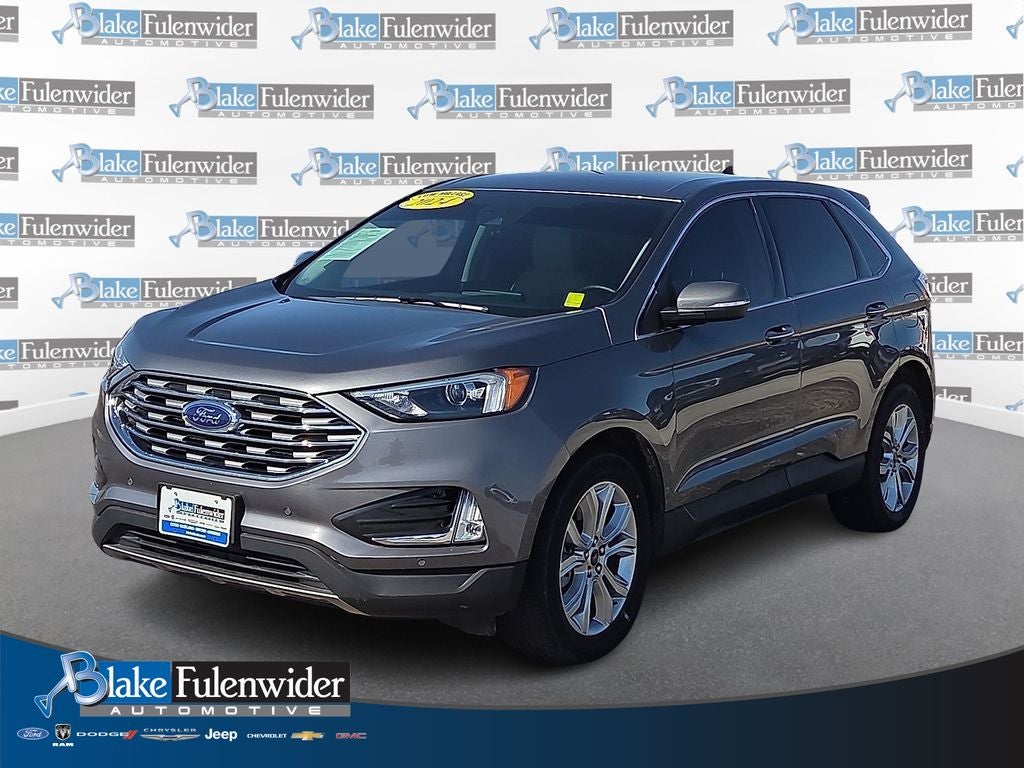 2024 Ford Edge Titanium in Gray Metallic — front three-quarter view