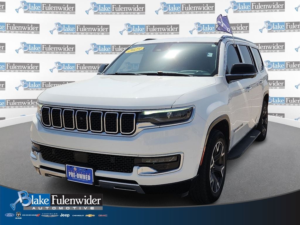 2023 Jeep Wagoneer Series III in Bright White Clearcoat — front three-quarter view