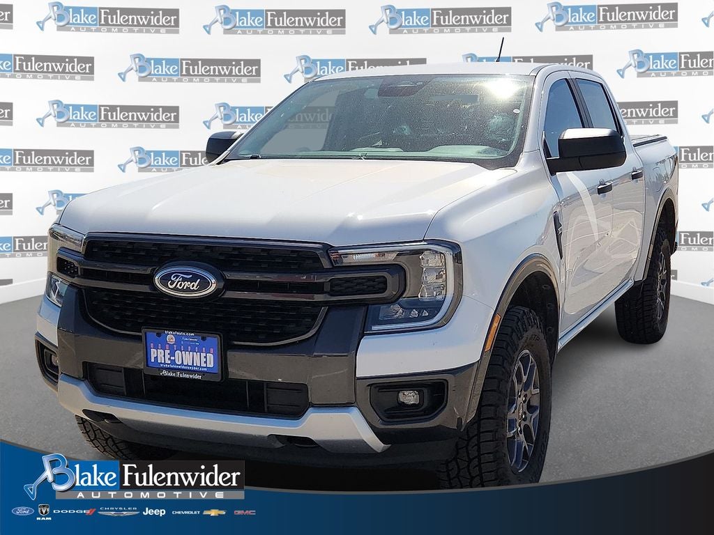 2024 Ford Ranger XLT in Oxford White — front three-quarter view