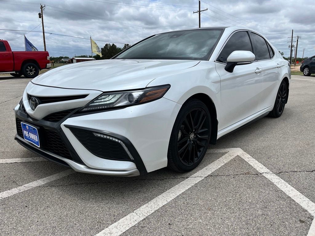 2024 Toyota Camry XSE in Pearl — front three-quarter view