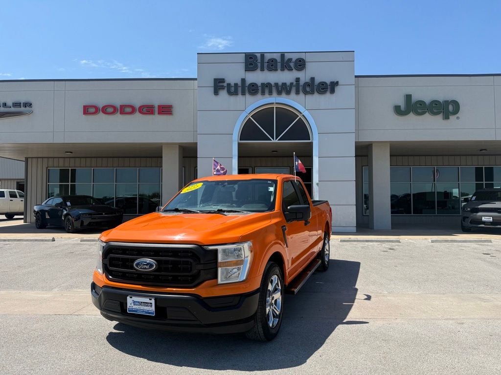 2022 Ford F-150 XL in Orange — front three-quarter view
