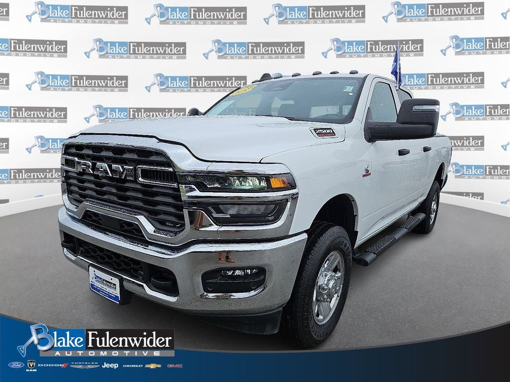 2025 RAM 2500 Tradesman Crew Cab 4x4 6'4' Box in Bright White Clearcoat — front three-quarter view