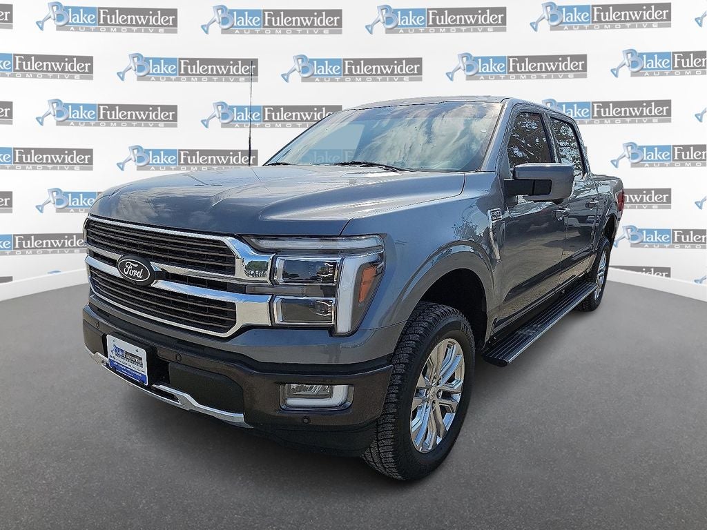 2024 Ford F-150 King Ranch in Gray Metallic — front three-quarter view