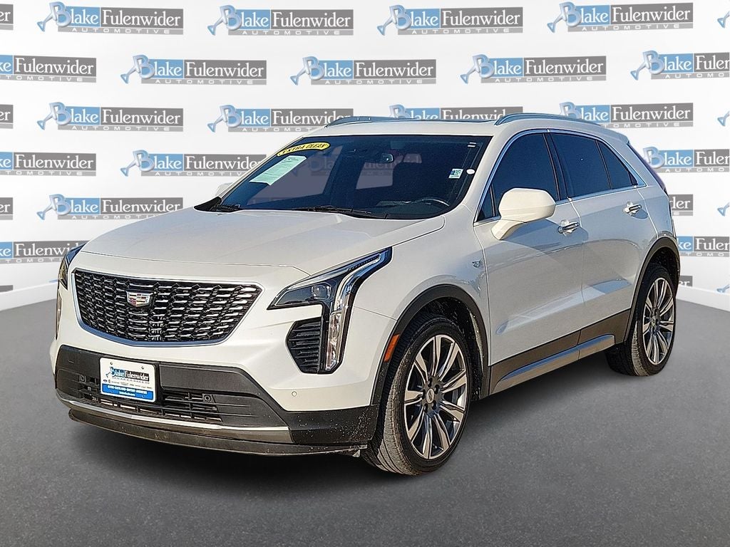 2019 Cadillac XT4 Premium Luxury in Crystal White Tricoat — front three-quarter view